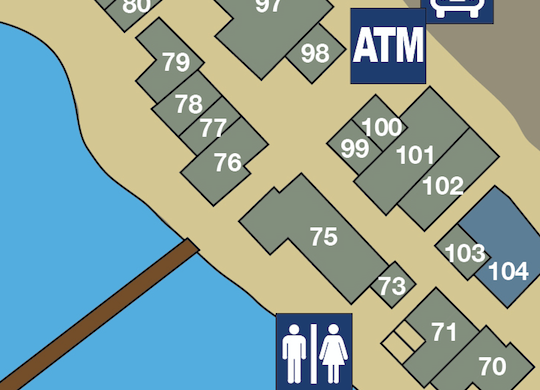 Tiki Jim's Map Location at Barefoot